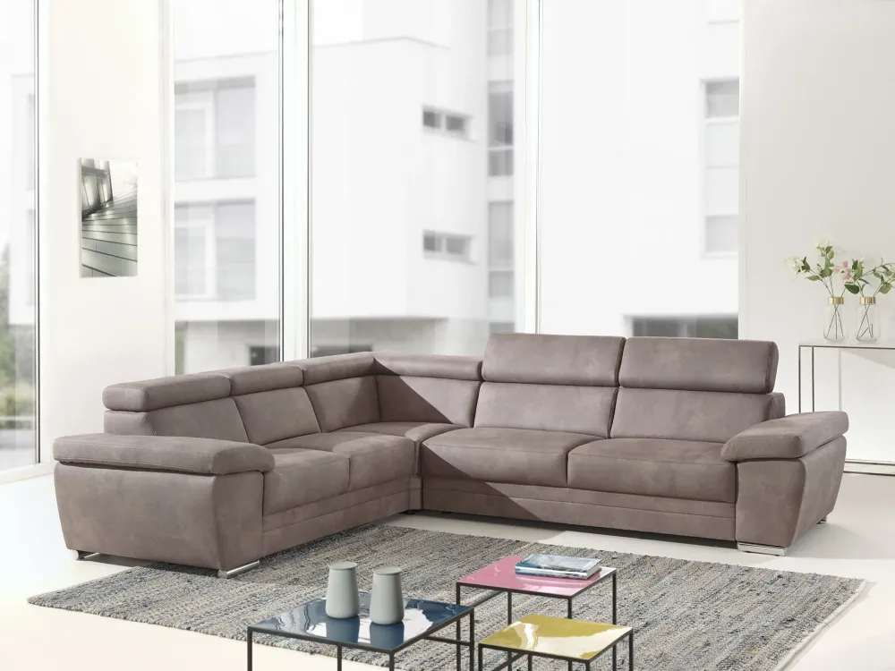Hoeksalon Carl - Links - Stof - Grijs - 264x85x305cm vendor-unknown
