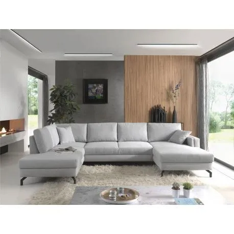 MLM - Hoeksalon Patrick - Links - Stof - Grijs - 203x342x165cm vendor-unknown