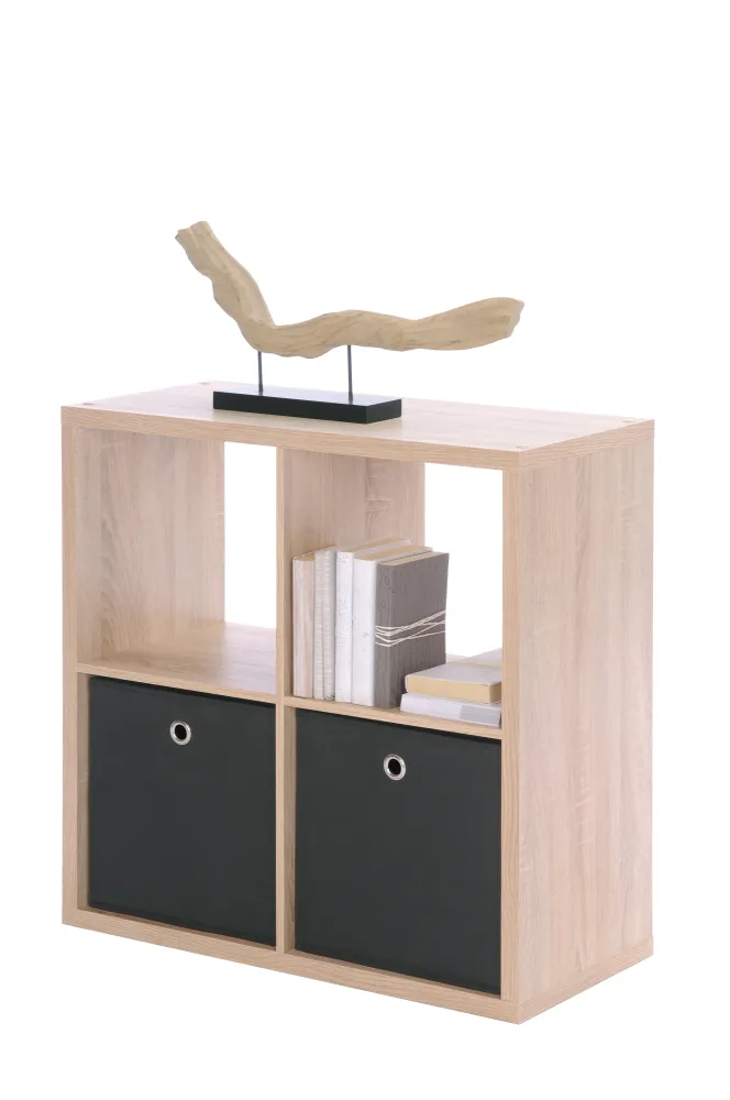 Room divider Kolom - Lichte Eik - 4 opbergvakken - 155x156x33cm vendor-unknown